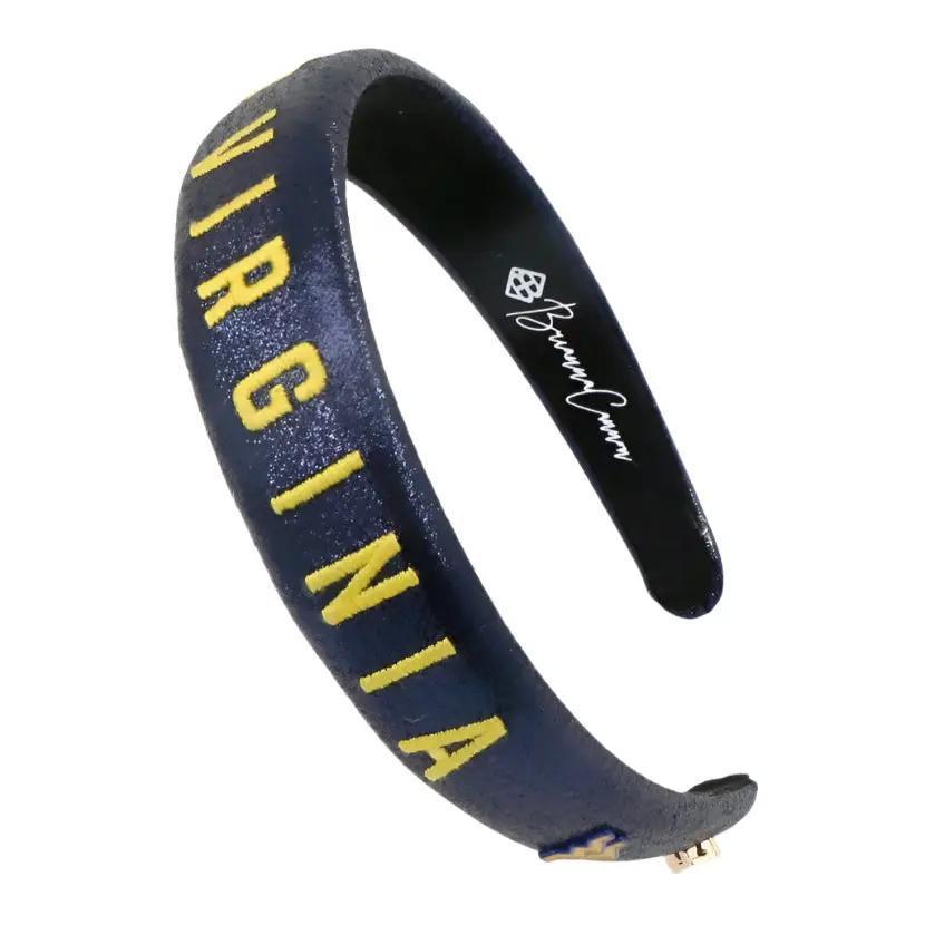 West Virginia Navy Thin Embroidered Headband