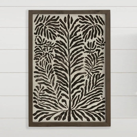 Botanical Leaf Pattern - Elegant Nature Canvas Art