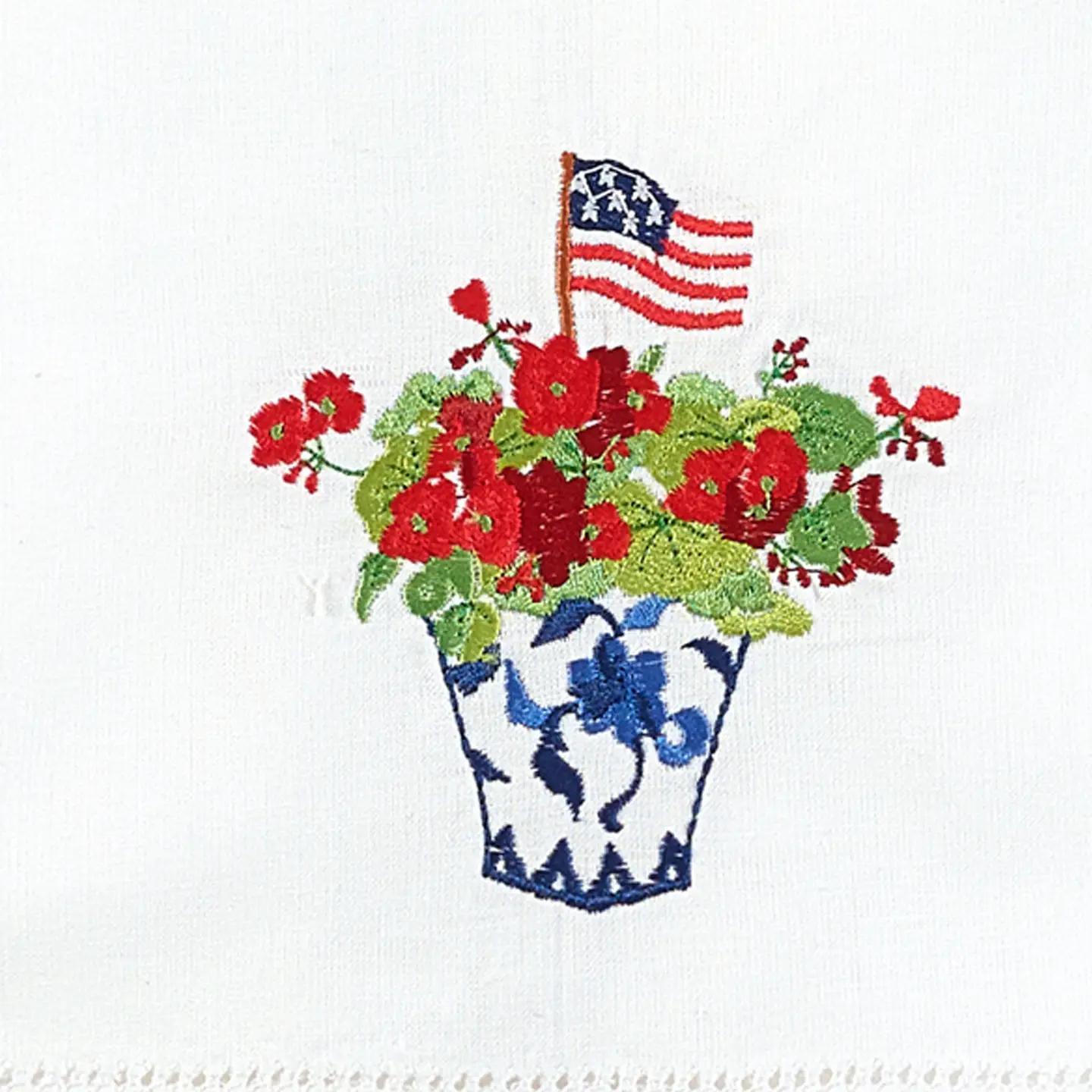 Patriotic Chinoiserie Guest Towel