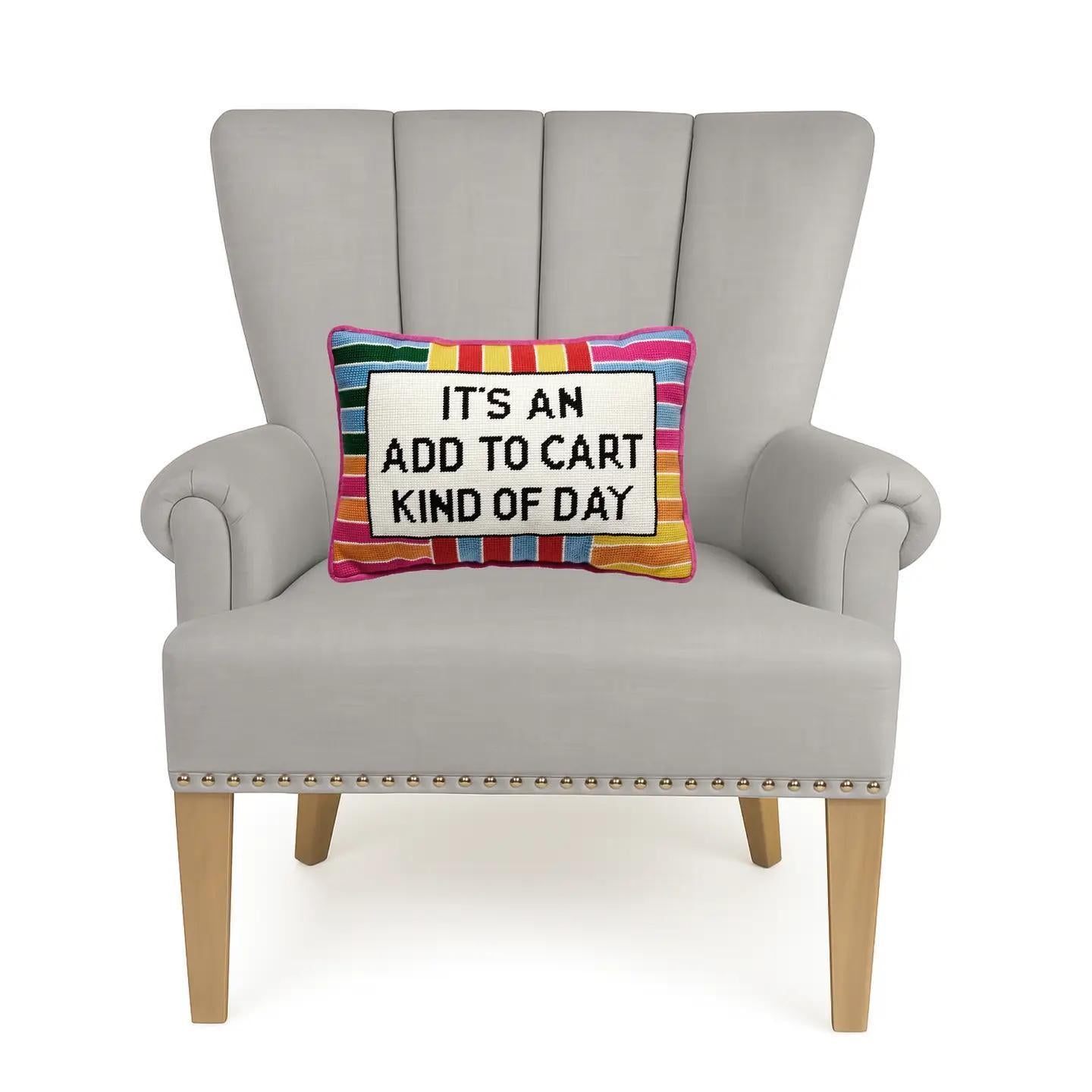 Add To Cart Embroidered Pillow