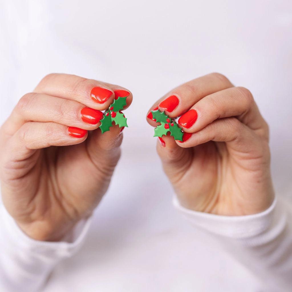 Festive Mistletoe Studs