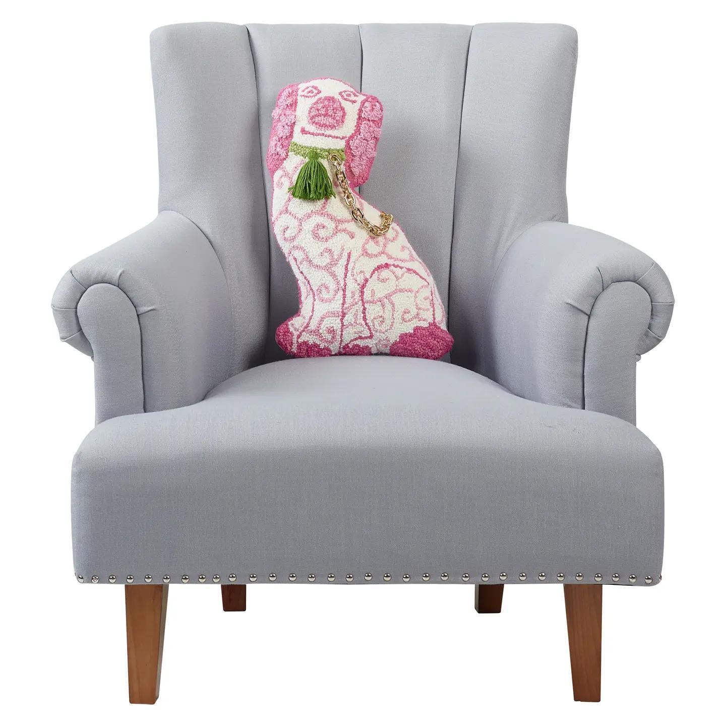 Shaped Chinoiserie Dog Hook Pillow