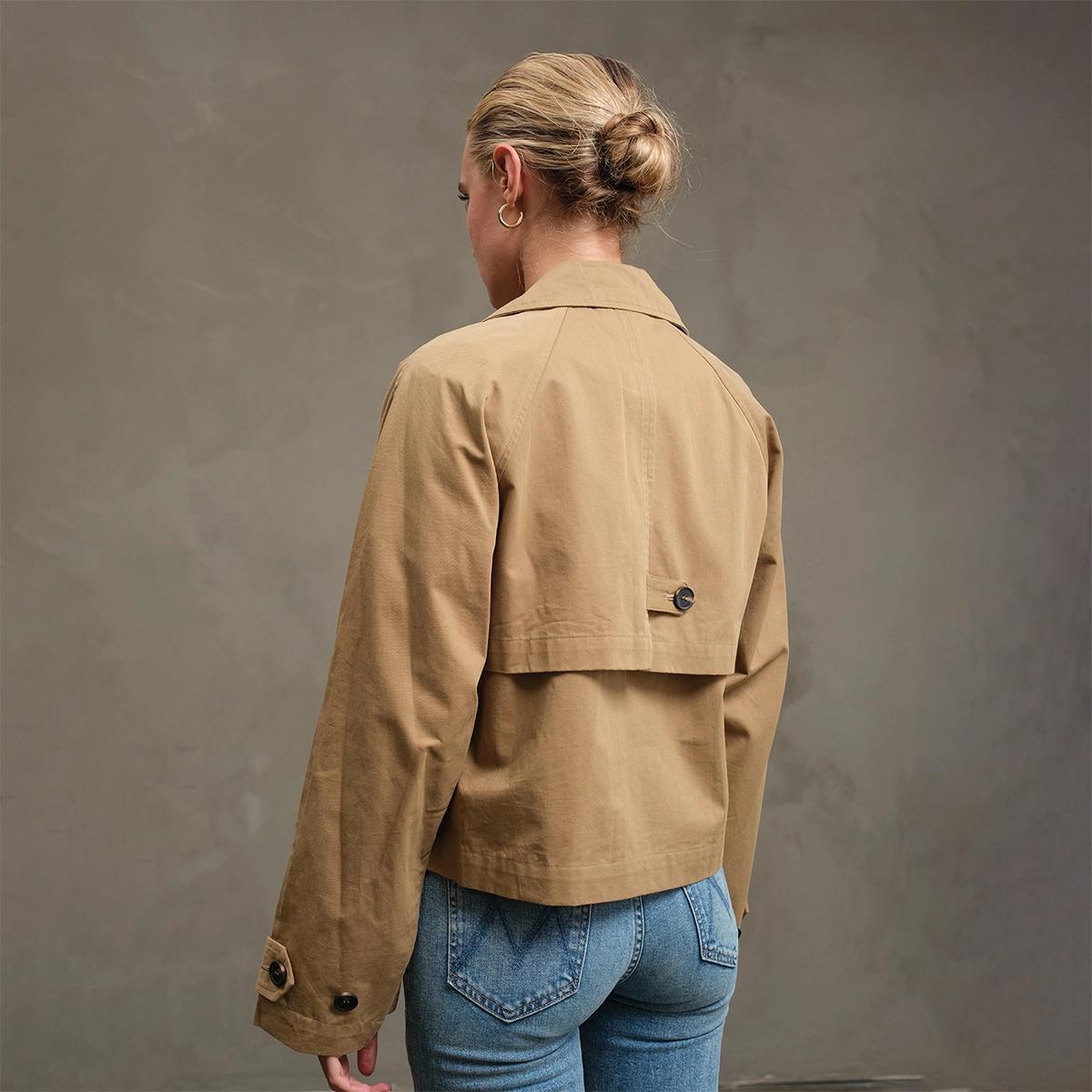 Short Double Breasted Trench Jacket