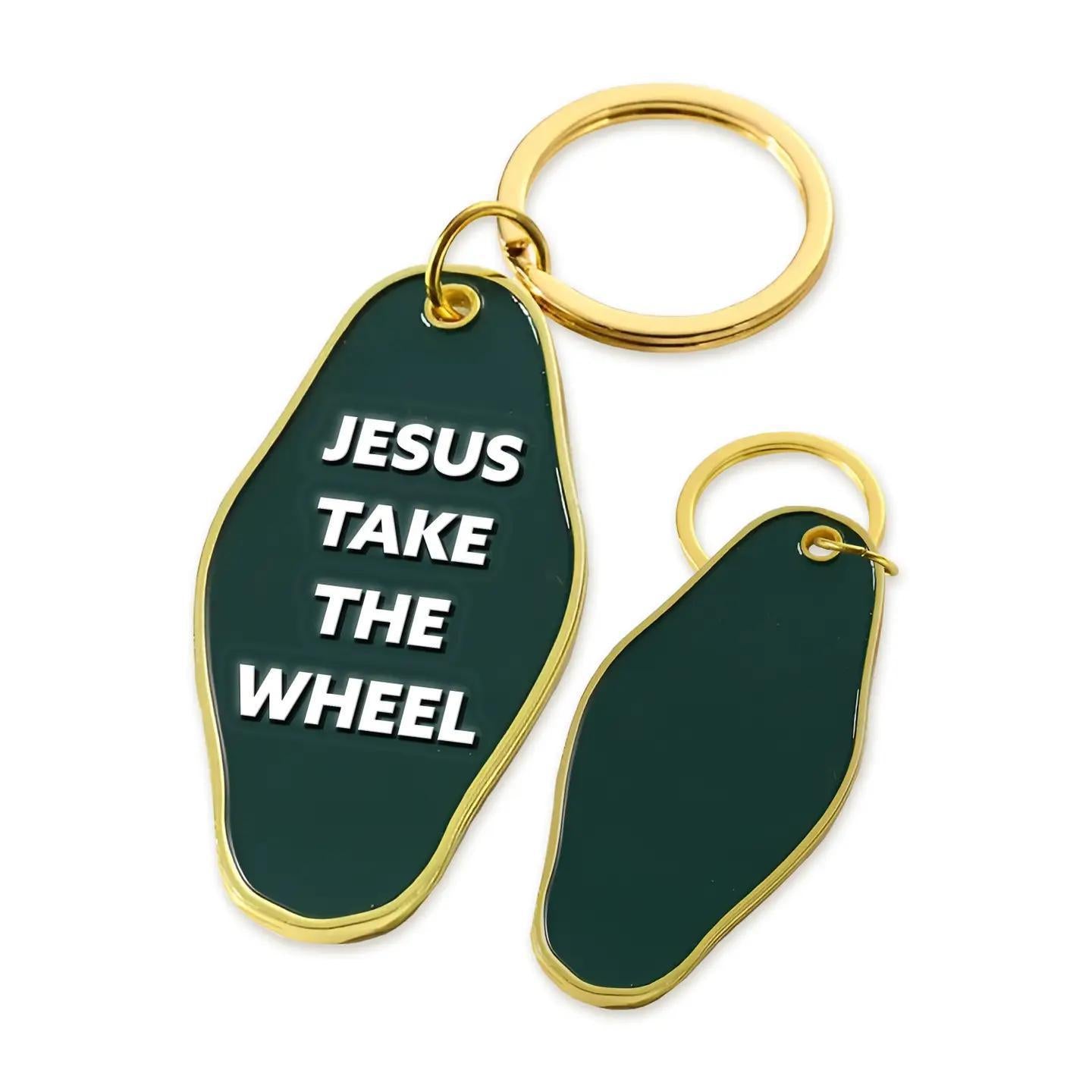 Keychain- Jesus Take the Wheel