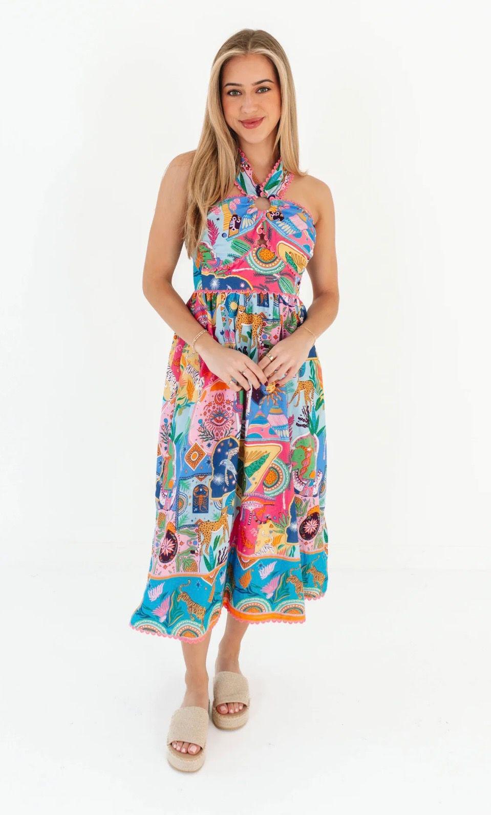 J Marie - Sloane Ric Rac Cross Midi