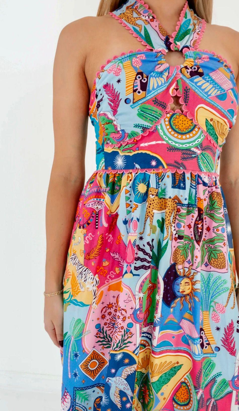J Marie - Sloane Ric Rac Cross Midi