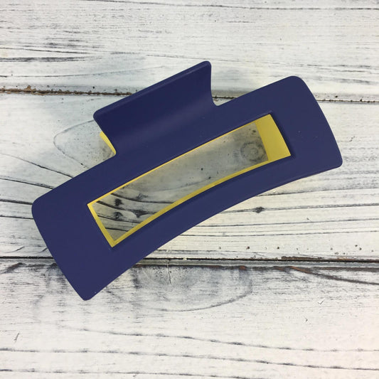 Blue and Gold Claw Hair Clip