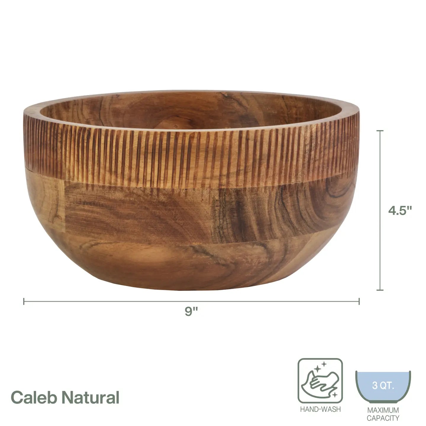 Caleb Acacia Wood Bowl - MEDIUM