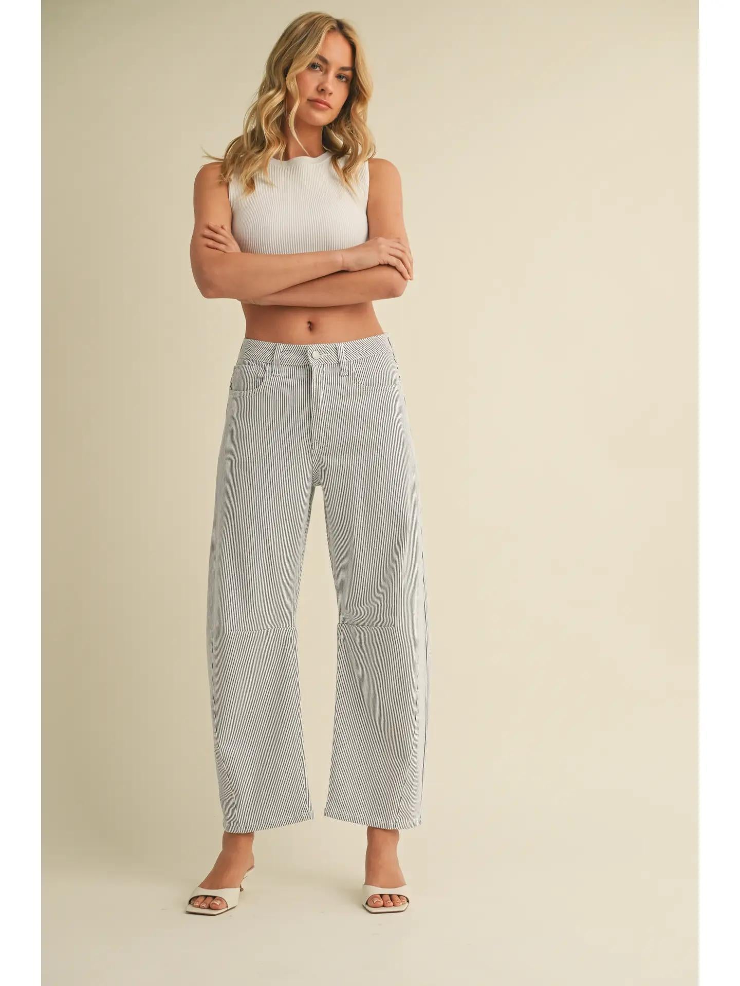 Barrel Jean- DP786 - Stripe