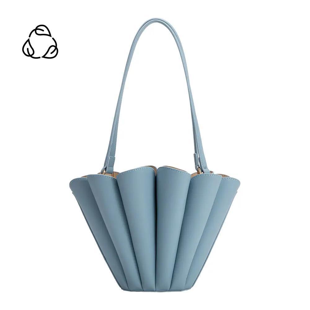 Shellie Blue Recycled Vegan Leather Shoulder Bag