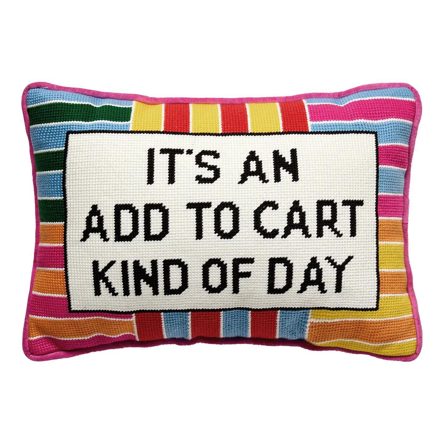 Add To Cart Embroidered Pillow