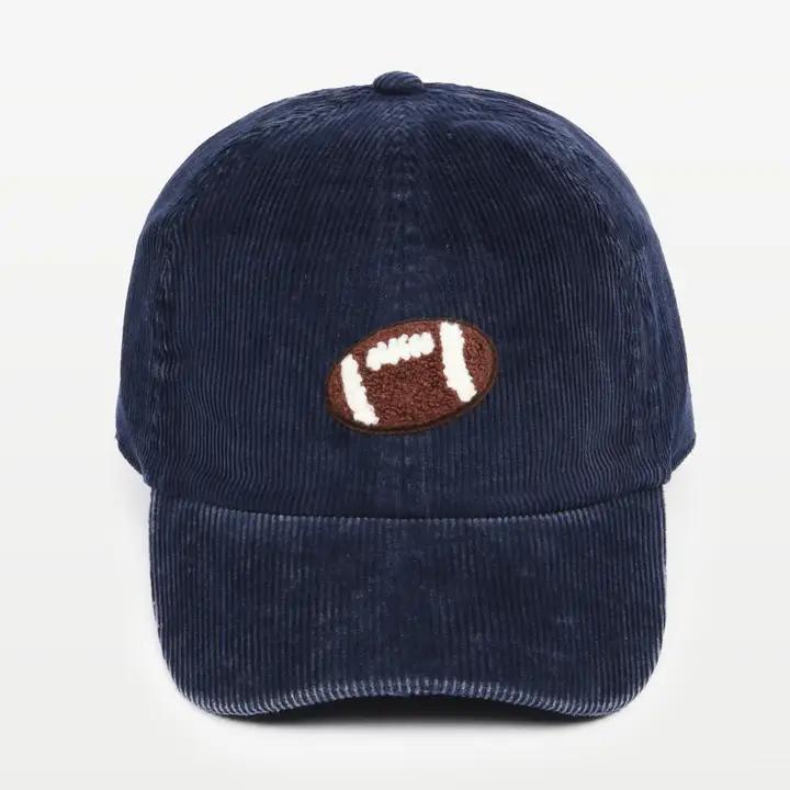 Game Day Chenille Football Patch Washed Baseball Cap