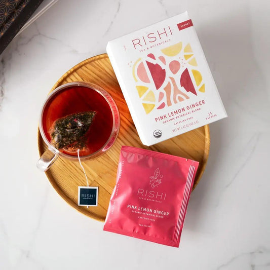 Pink Lemon Ginger Organic Herbal Tea Sachets