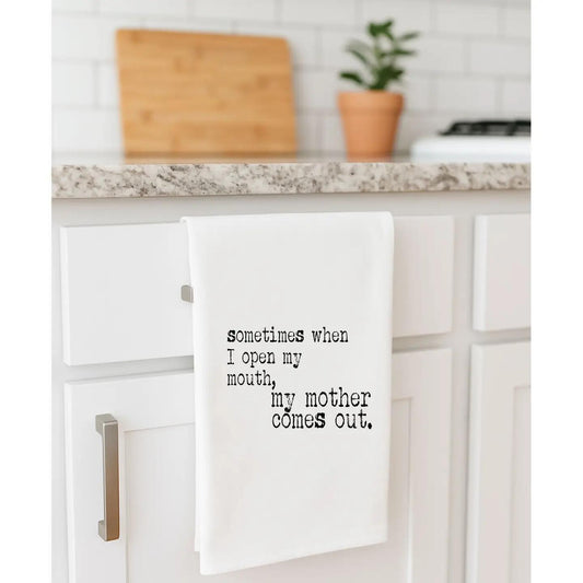Funny Gift Towel Mother Comes Out