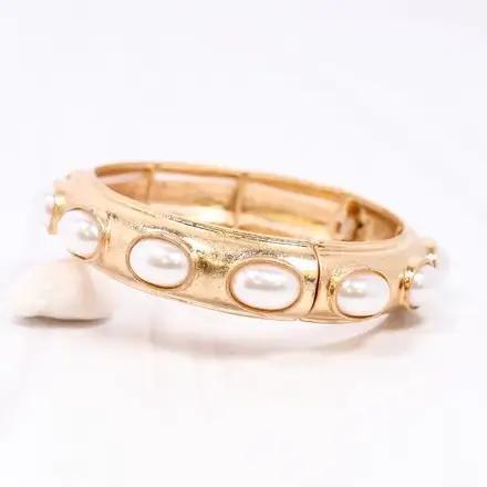 Harriette Pearl Bracelet Gold