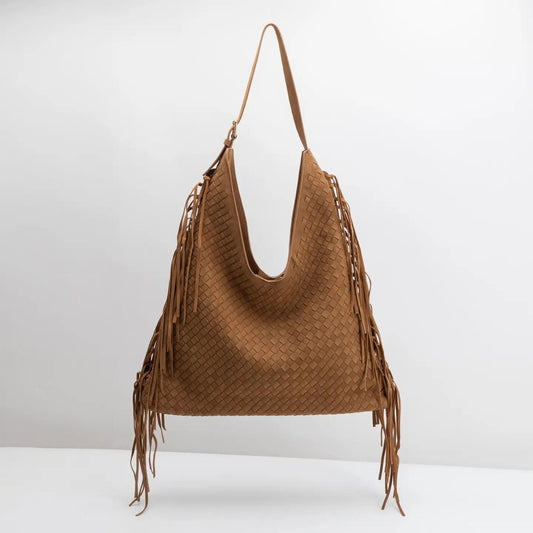 Brynlee Tan Vegan Suede Tote Bag