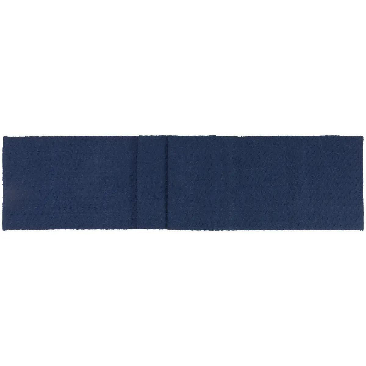 72" Navy Cobble Woven Cotton Table Runner