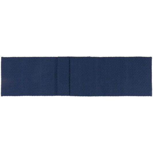 72" Navy Cobble Woven Cotton Table Runner