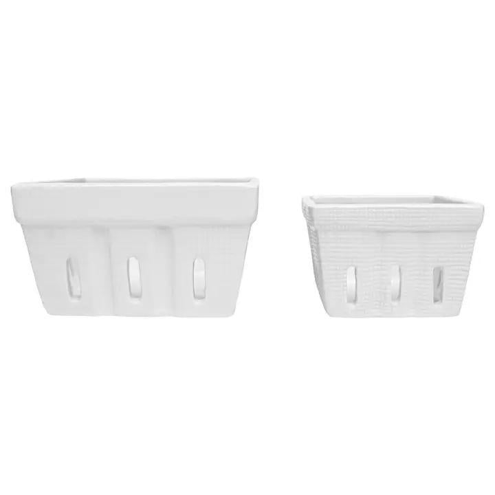 Blue Berry Ceramic Bowls Set of 2