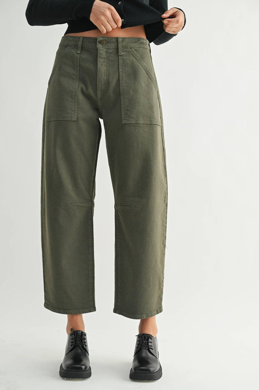 Olive Utility Seamed Barrel