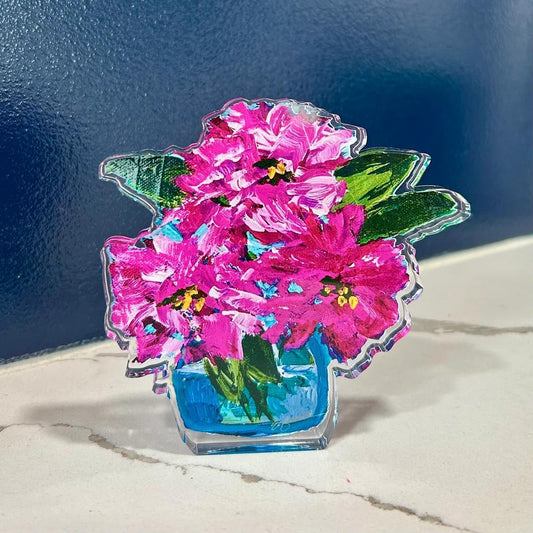 Rhododendron Acrylic Cut-out Block- Jane Lew