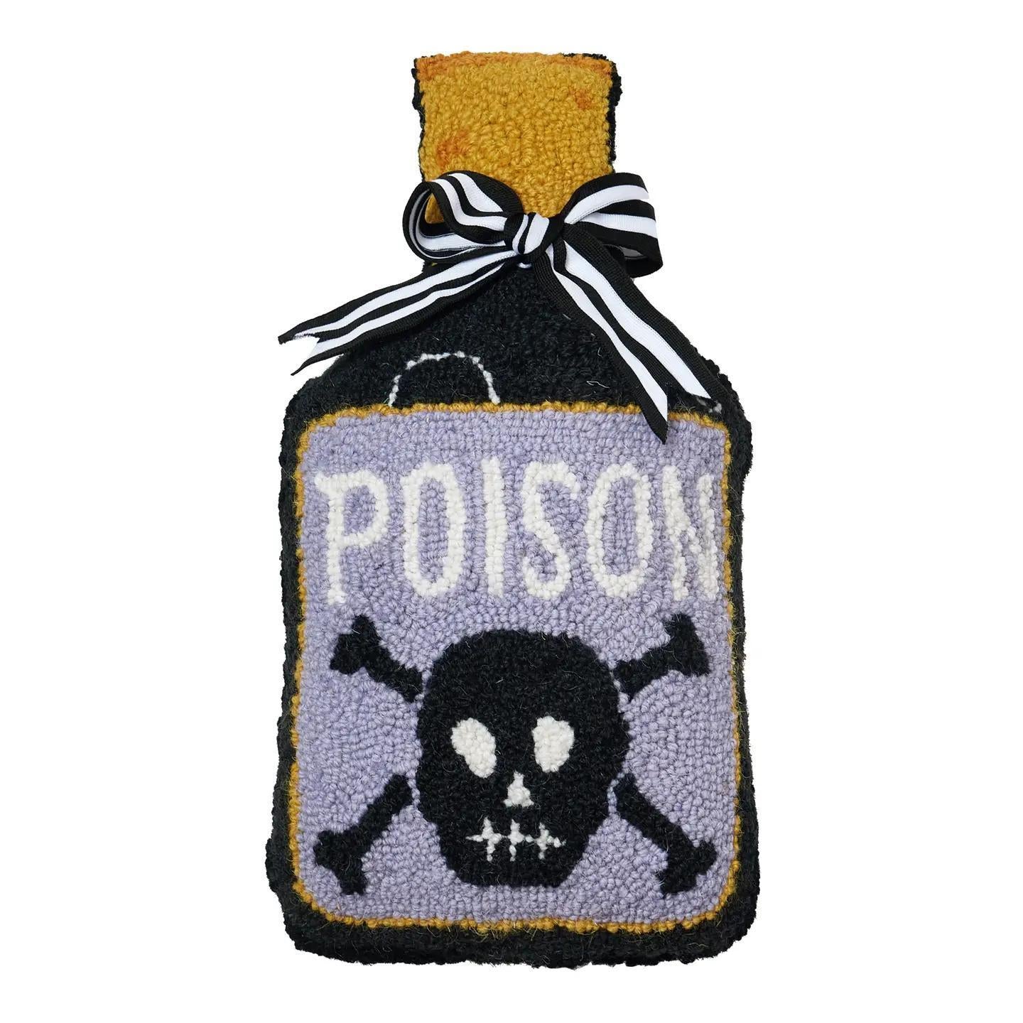 Shaped Poison Bottle Hook Pillow
