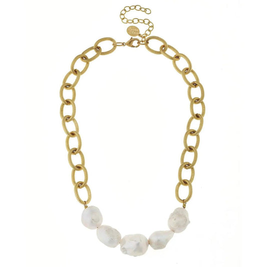 Baroque Pearl Chain Necklace