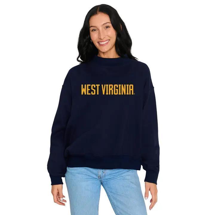 West Virginia Mountaineers Mock Neck Sweatshirt