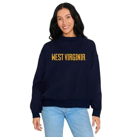 West Virginia Mountaineers Mock Neck Sweatshirt