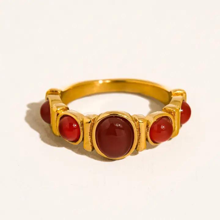 Canso 18K Gold Non-Tarnish Tiger Eye Ring