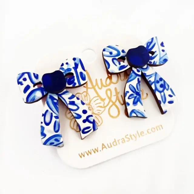 Audra Style Bow Stud Statement Earring