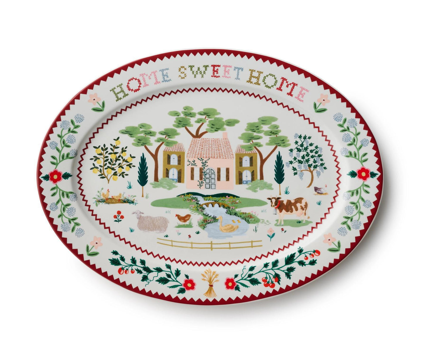 Home Sweet Home Large Porcelain Serving Platter