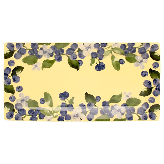 Blueberry Rectangle 14" Dia. Ceramic Platter