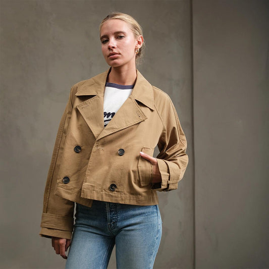 Short Double Breasted Trench Jacket