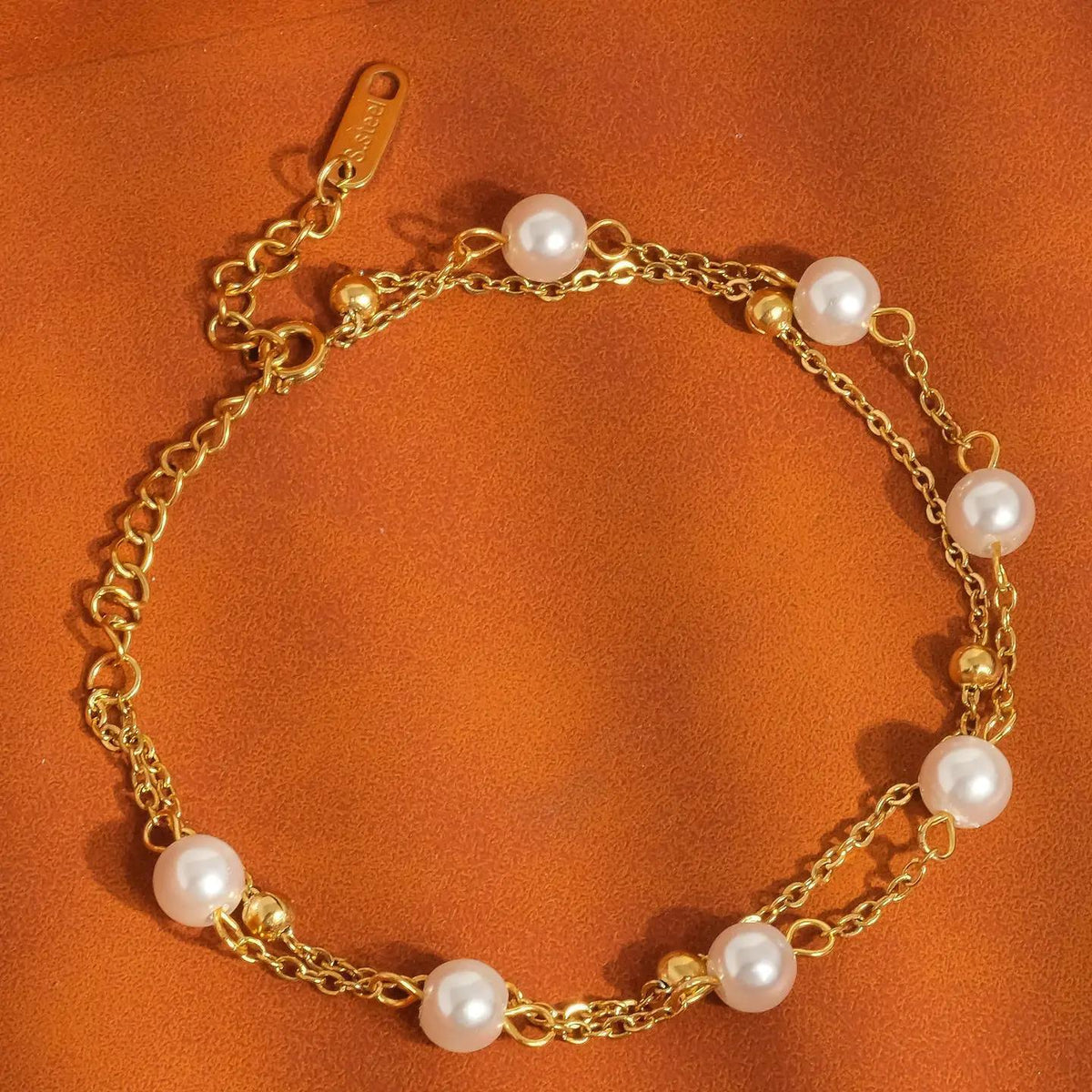 Gilles 18K Non-Tarnish-Layered Pearl Bracelet