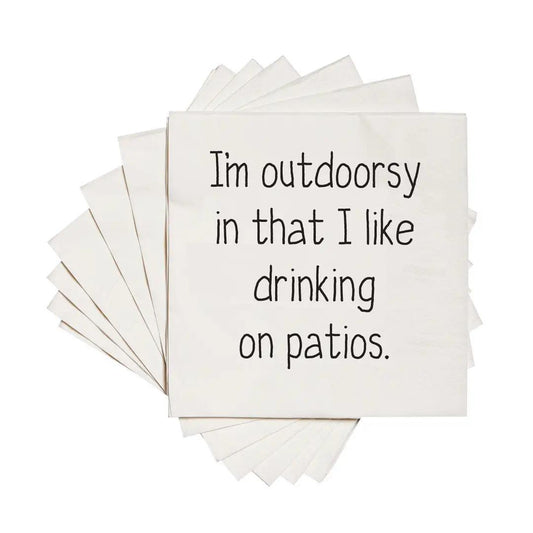 I'm Outdoorsy | Funny Printed Cocktail Napkins