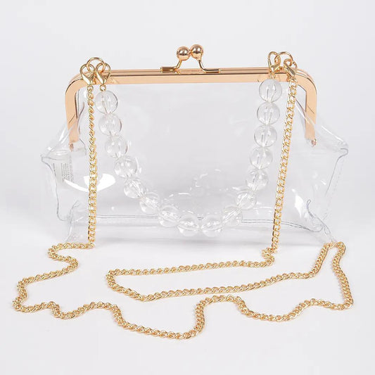 Vintage Clasp Pvc Clutch