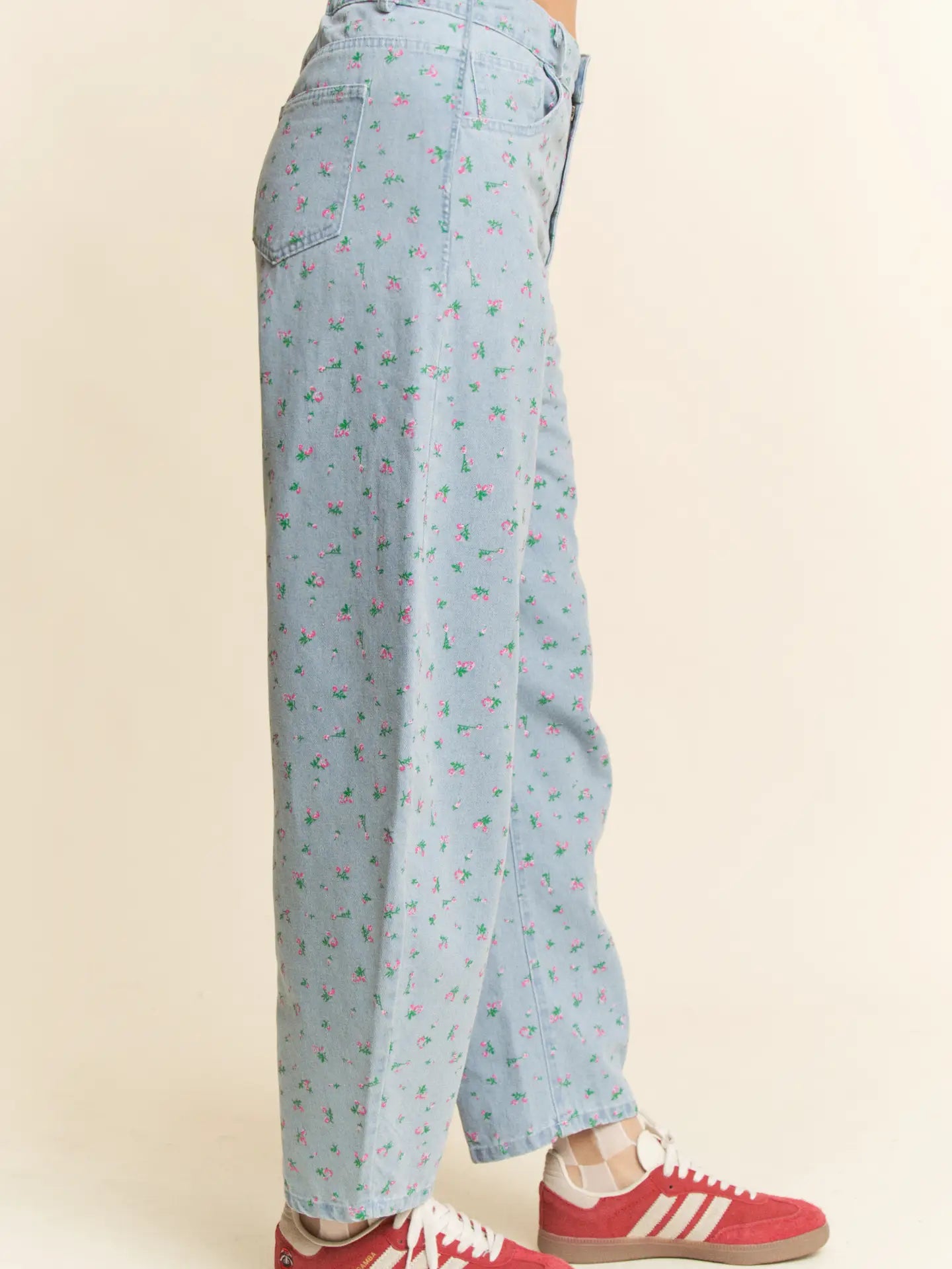 Long Length Front Zipper Leopard Printed Pants