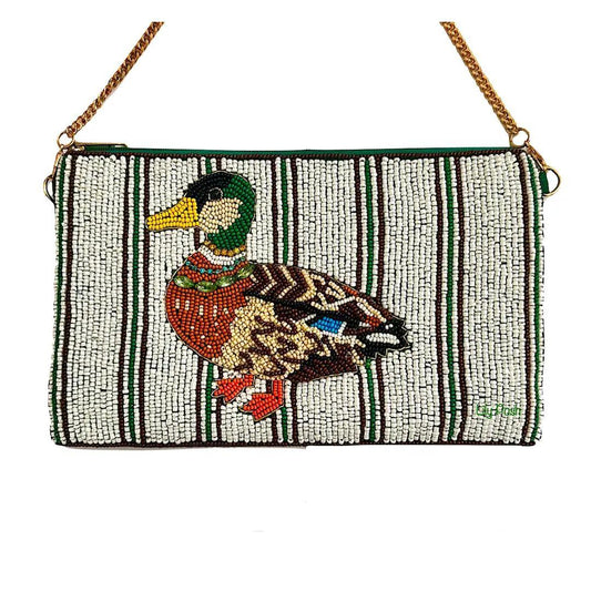 Beaded Duck Crossbody Bag