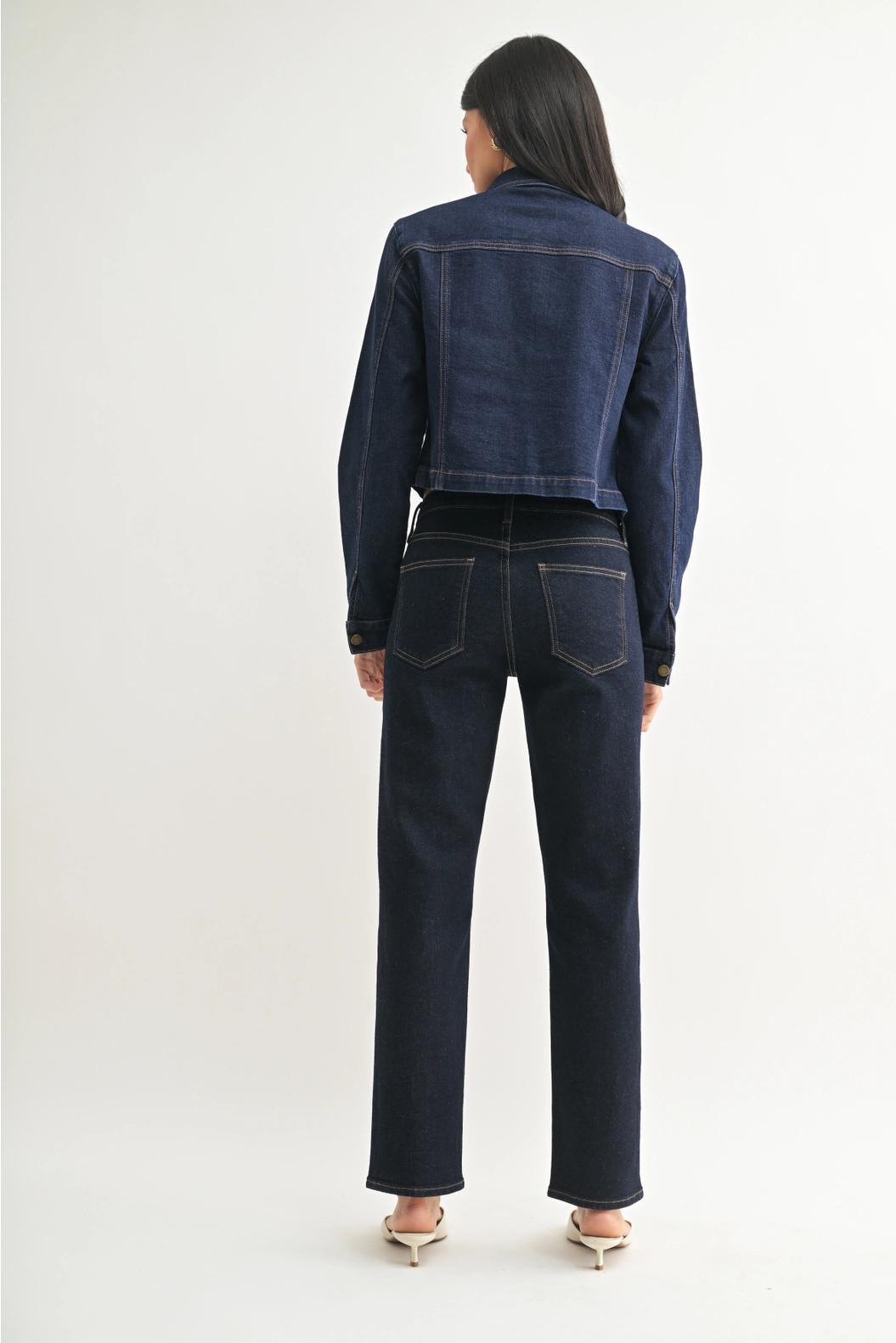 Clean Mid Rise Straight Jeans
