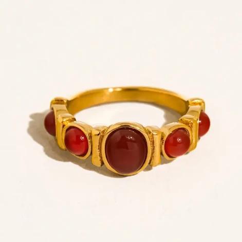 Canso 18K Gold Non-Tarnish Tiger Eye Ring