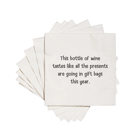 This Bottle of Wine Tastes - Gift Bags Cocktail Napkins