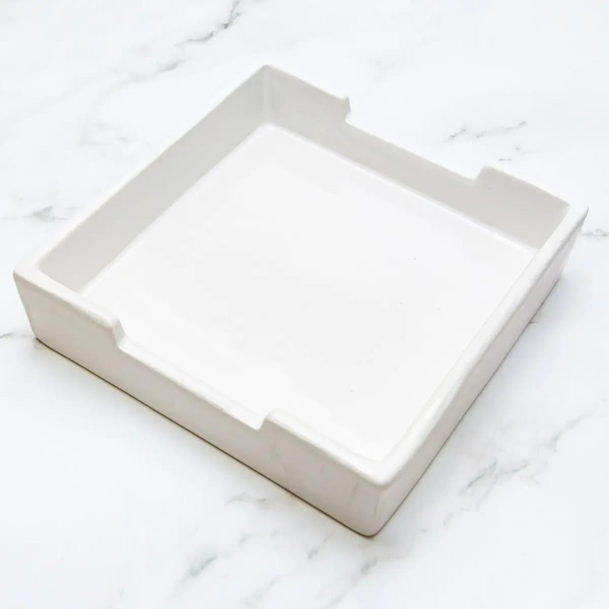 Classic Cocktail Napkin Holder White 5x5