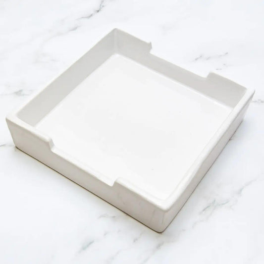 Classic Cocktail Napkin Holder White 5x5