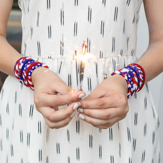 Patriotic Jewelry Roll-On® Bracelet - Stars & Stripes