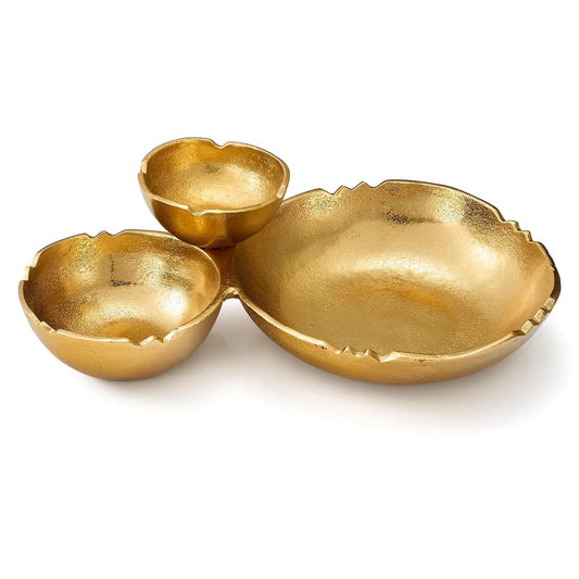 Cluster of 3 Bowls – Modern Luxury Aluminum Decorative