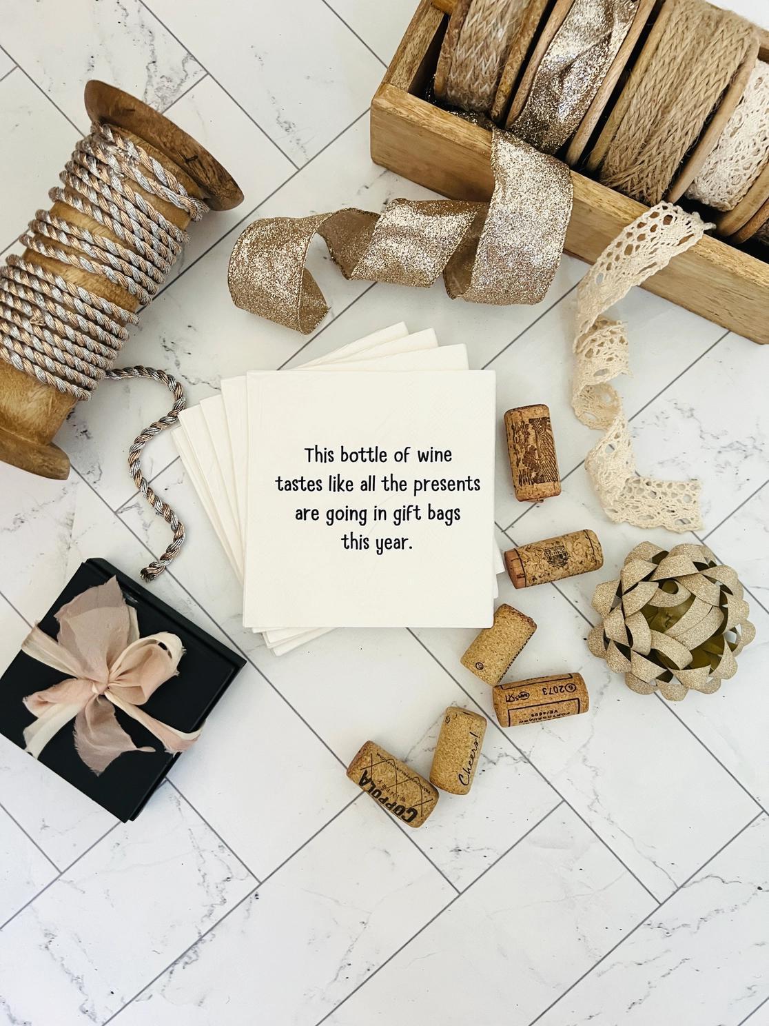 This Bottle of Wine Tastes - Gift Bags Cocktail Napkins
