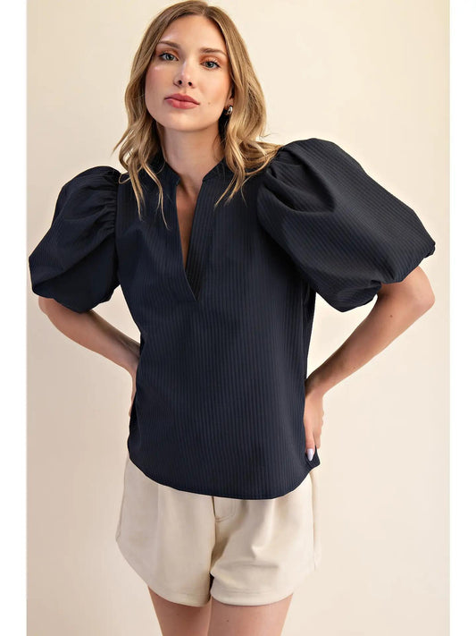 V-Neck Puff Sleeve Top