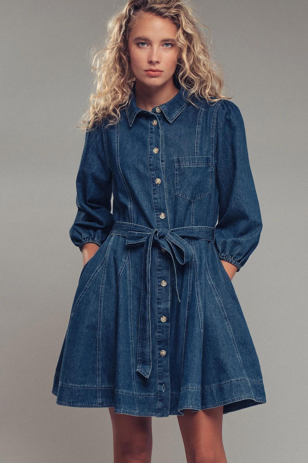 Western Belted Fit-and-Flare Dress Edgar Rae Western Belted Fit-and-Flare Dress Edgar Rae