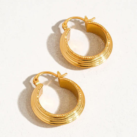 Irving Textured Hoop Earring